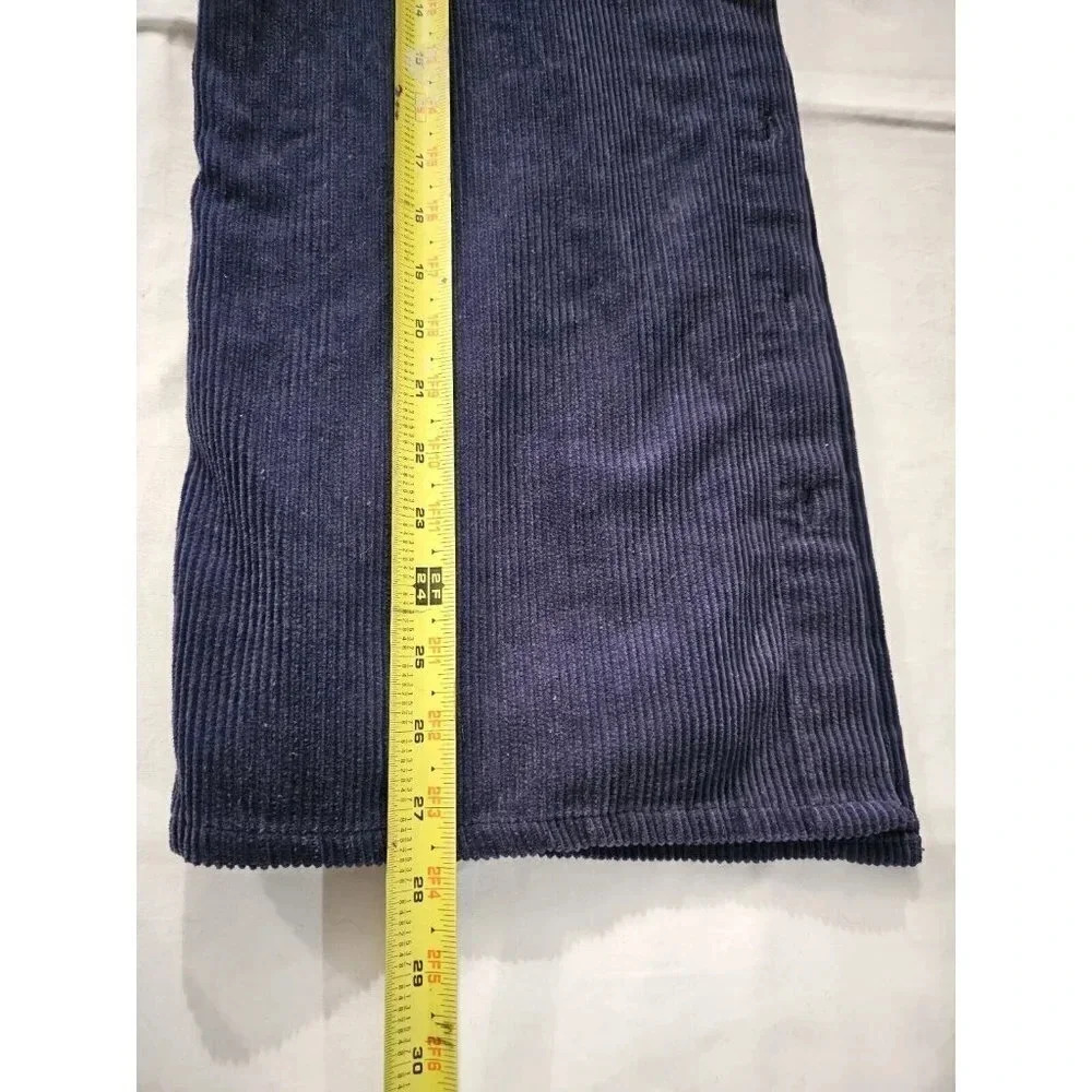 BLAIR Womens Corduroy Navy Blue Shirt Long Sleeve Size M - Picture 9 of 10